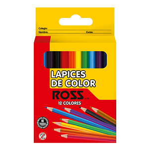 Lapices De Colores Ross 12 Corto