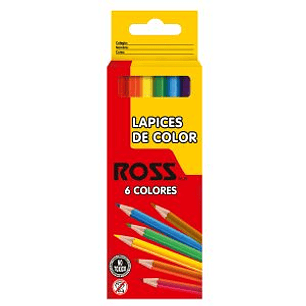 Lapices De Colores Ross 6 Corto