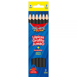Lapices Grafito Triangul.No2 Hb Jumbo C/6 Uni Proarte