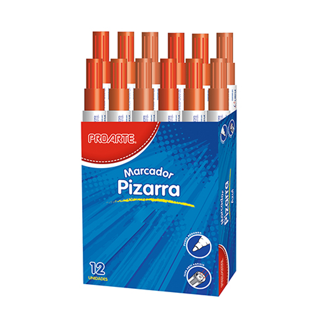 Marcador De Pizarra Naranja  Proarte 1