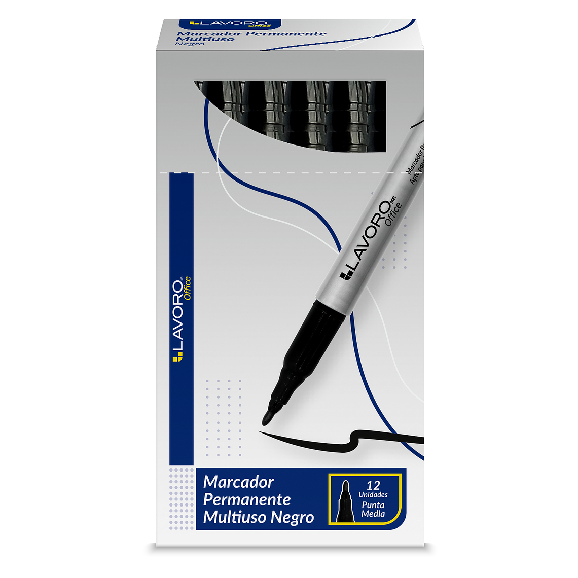 Marcador Multiuso Pta Media Negro Fultons 1