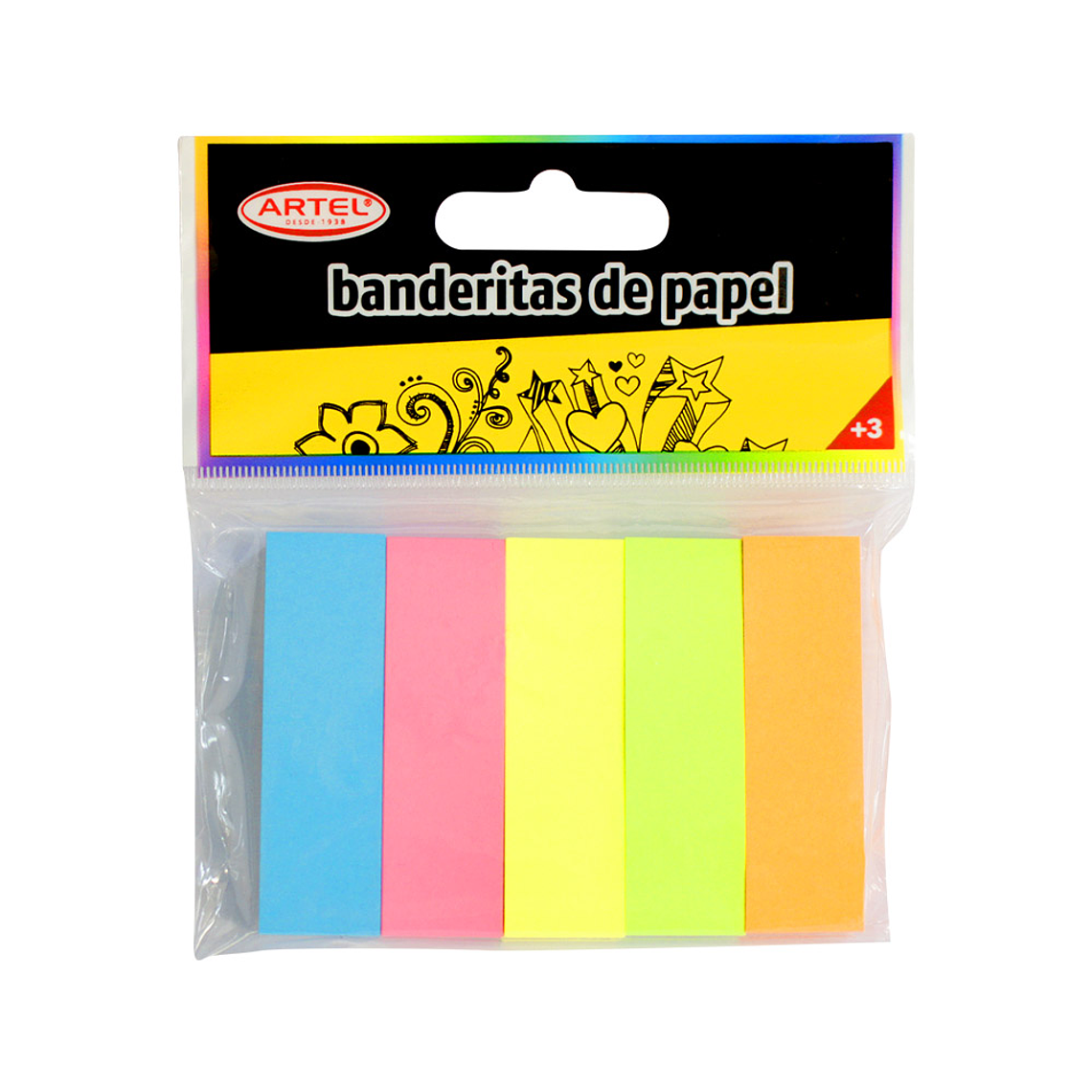 Marcador Pagina Papel 5 Colores 100H Artel 1