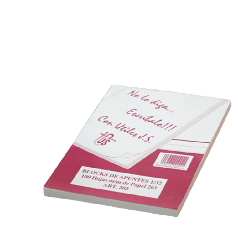 Block Apuntes 1/2 Papel Roneo 13X18 J.S. 100 Hj Halley 1