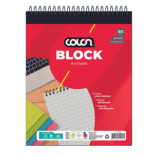 Block Colon Escolar Espiral 7Mm Be-32/80