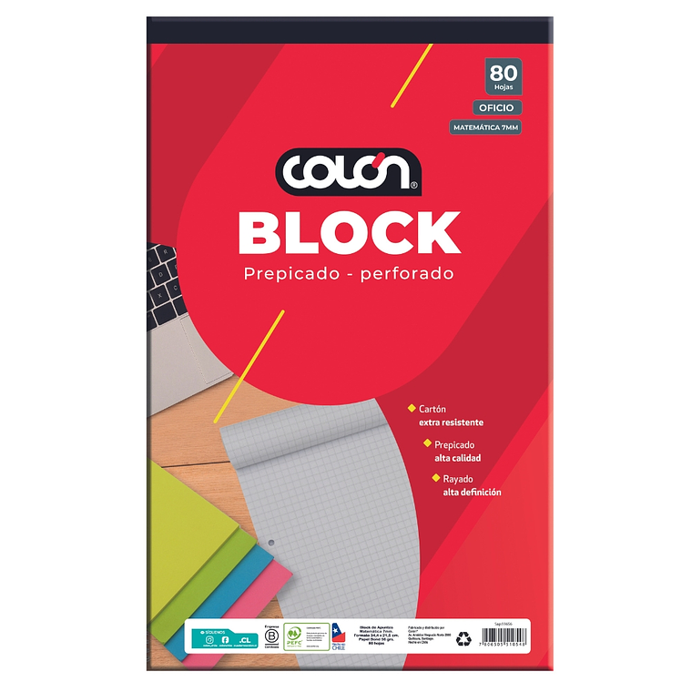 Block Colon Oficio Mat 7Mm Bo-32/80 1