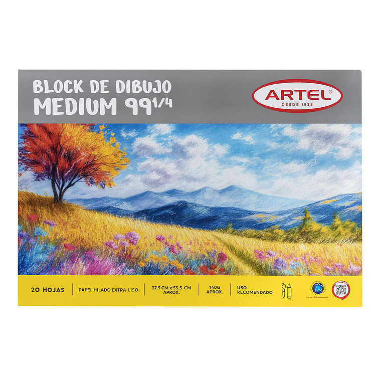 Block Medium 99 1/4 20 Hojas Artel 1