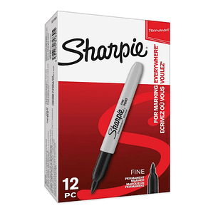 Marcador Punta Fina Negro Sharpie