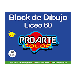 Block Proarte Liceo 106 Gr. 20 Hjs.26,5X21Cm