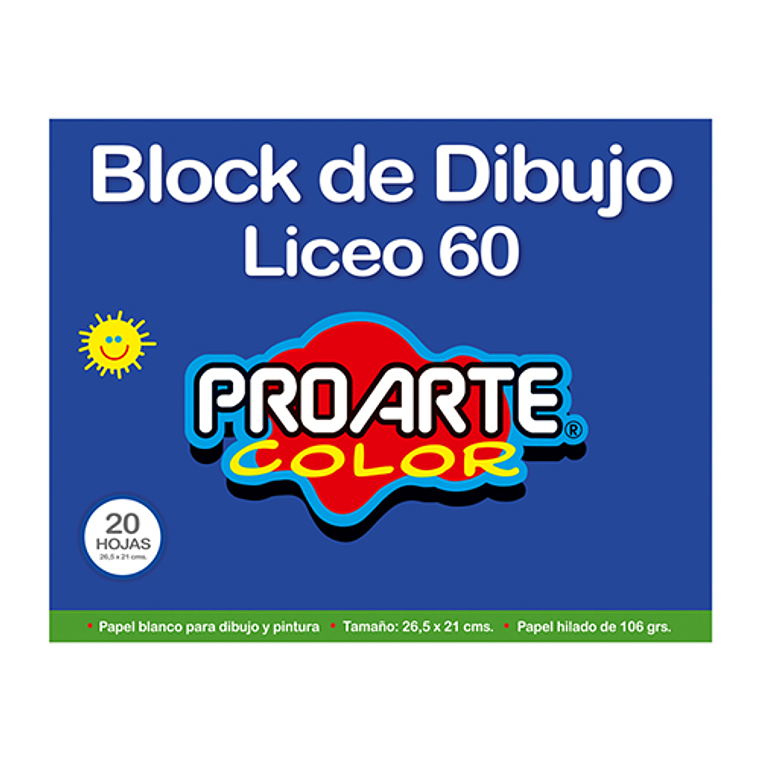 Block Proarte Liceo 106 Gr. 20 Hjs.26,5X21Cm 1