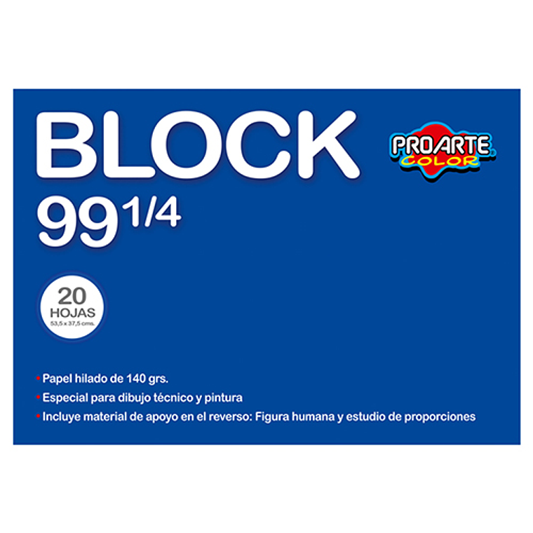 Block Proarte Medio N8 99 1/4 20 H.140 G 53.5X37.5 1
