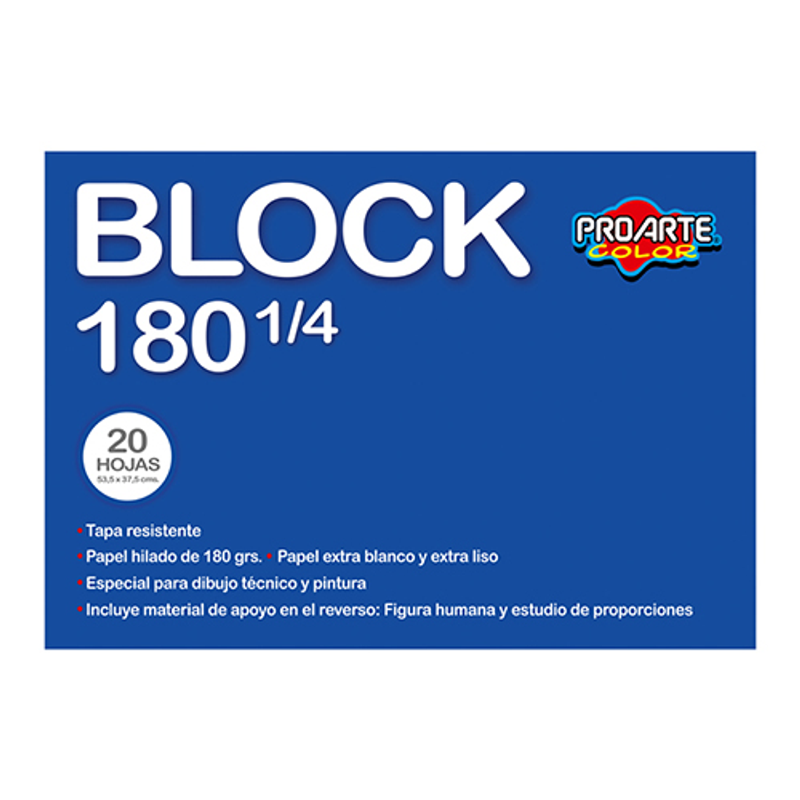 Block Proarte Medio N8180 1/4 20 H.180G 53.5X37.5 1