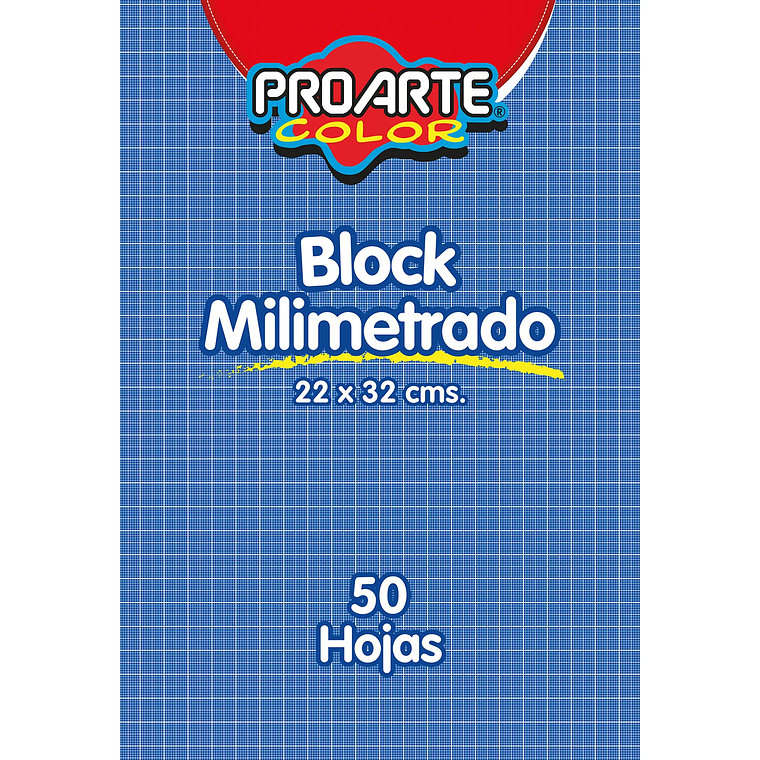 Block Proarte Milimetrado 50 Hjs.Azul 1