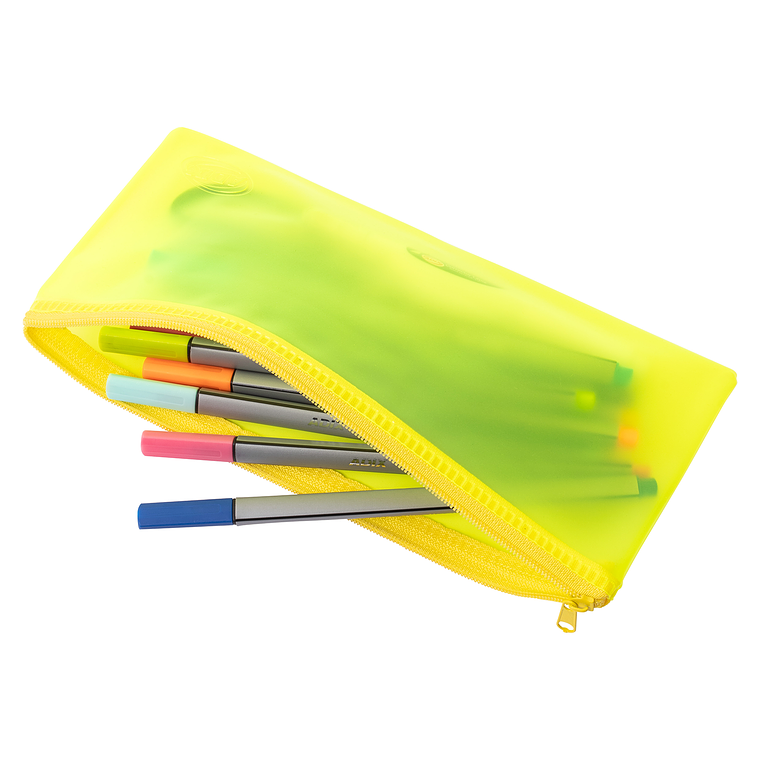 Estuche Escolar Pvc Amarillo Adix 1