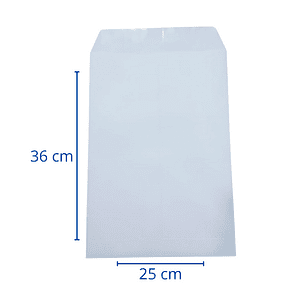 Saco 1/1 Oficio 25X36 Blanco Und Teknofas