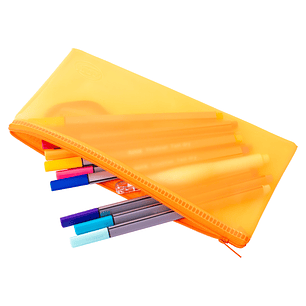 Estuche Escolar Pvc Naranjo Adix