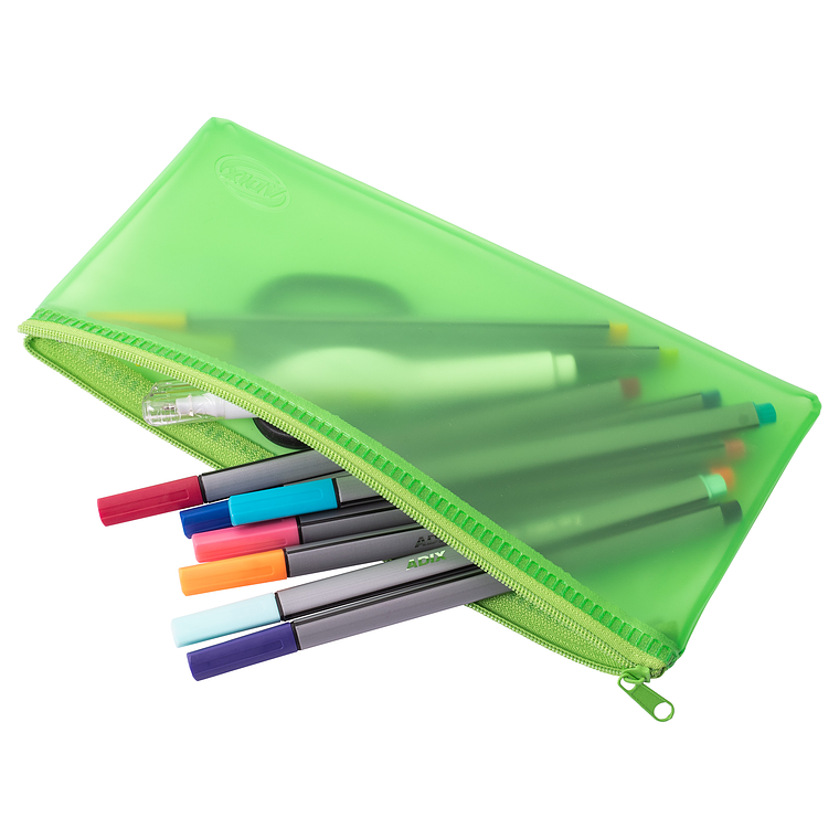 Estuche Escolar Pvc Verde Adix 1