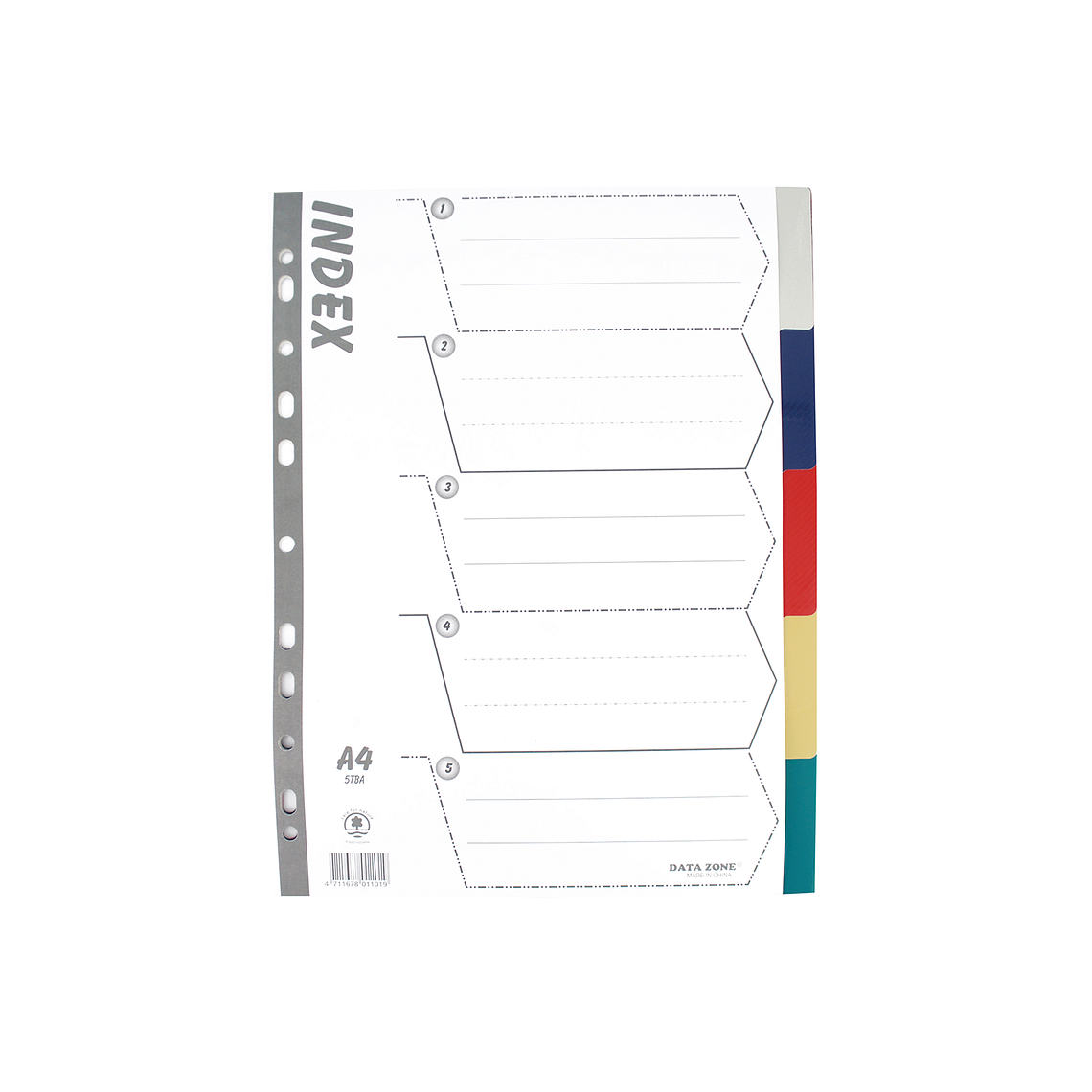 Separador A-4 Index Data-Zone 1