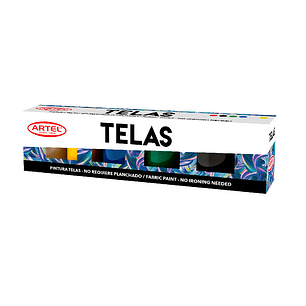 Estuche Pintura Telas 6 Col 15Ml Artel