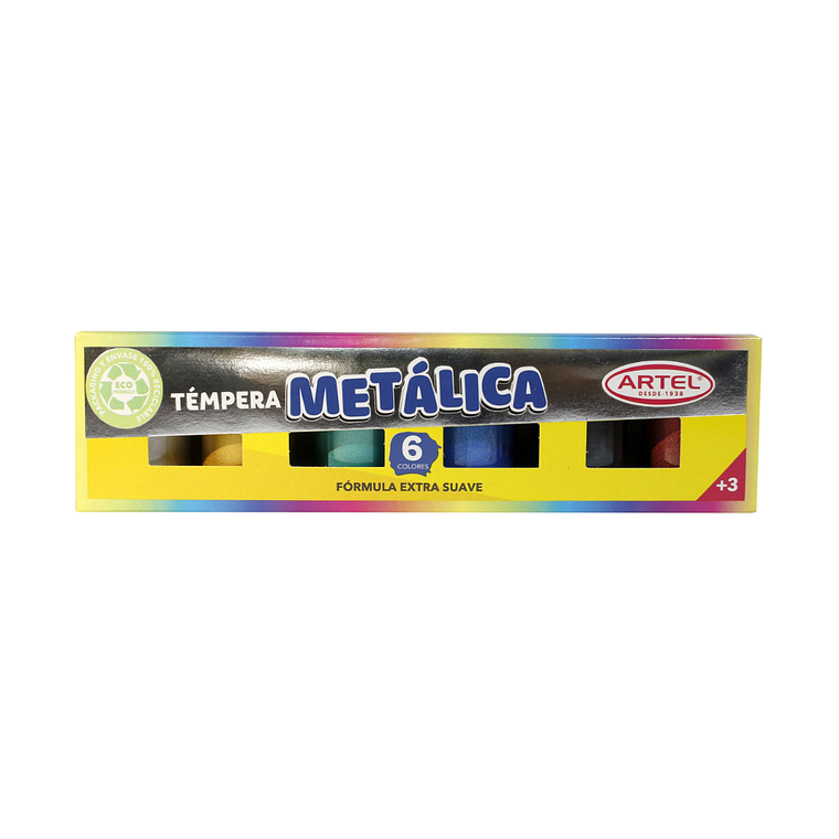 Estuche Tempera Metal Artel 6 Col 15 Ml 1