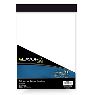 Etiqueta Blanca Cta 216X279 Mm 25Hj Lavoro