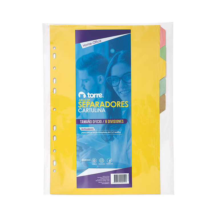 Separador Oficio Cartulina 6 Posic. Torre 1