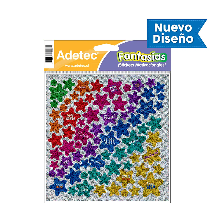 Etiqueta Escolar Adetec-Diseno Estrellitas 15.5X16.25Cm 2 Hj 1