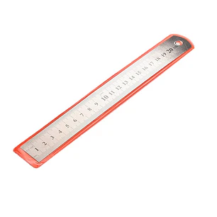 Regla Metalica 15 Cms Funda Roja Fultons