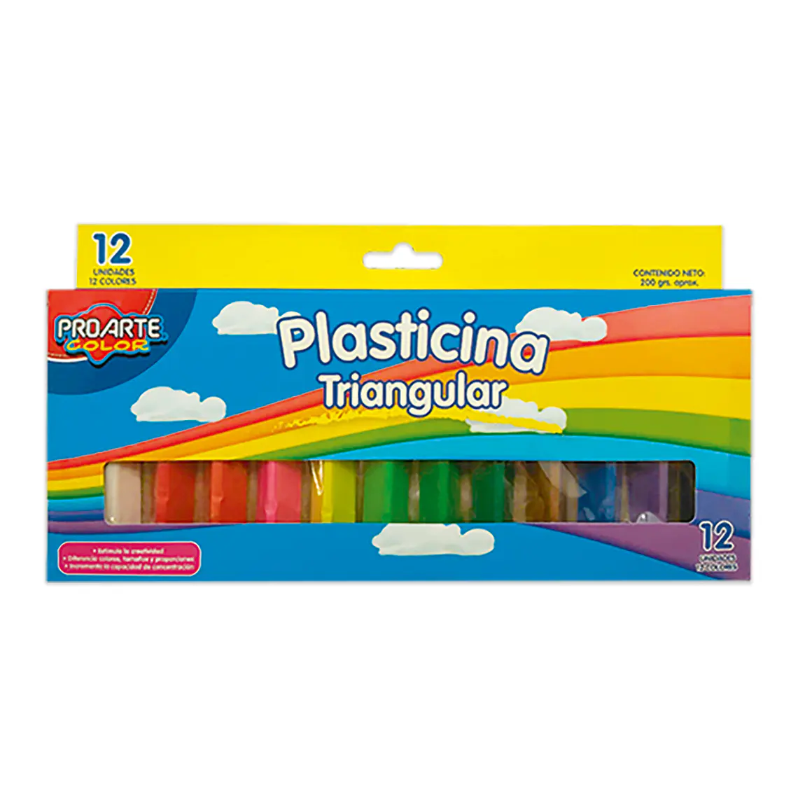 Plasticina Proarte12Col Triangular 1