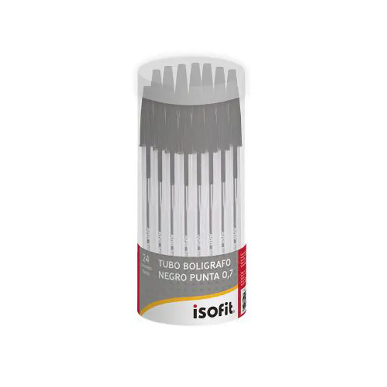 Lapiz Pasta Boligrafo 0,7Mm 24 Un Negro Isofit 1