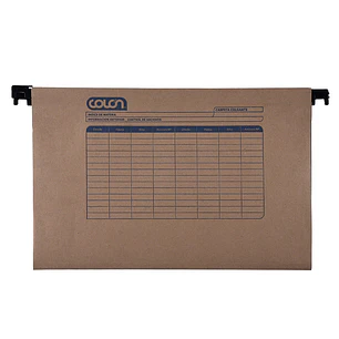 Carpeta Colgante Colon Kraft B/Plastica