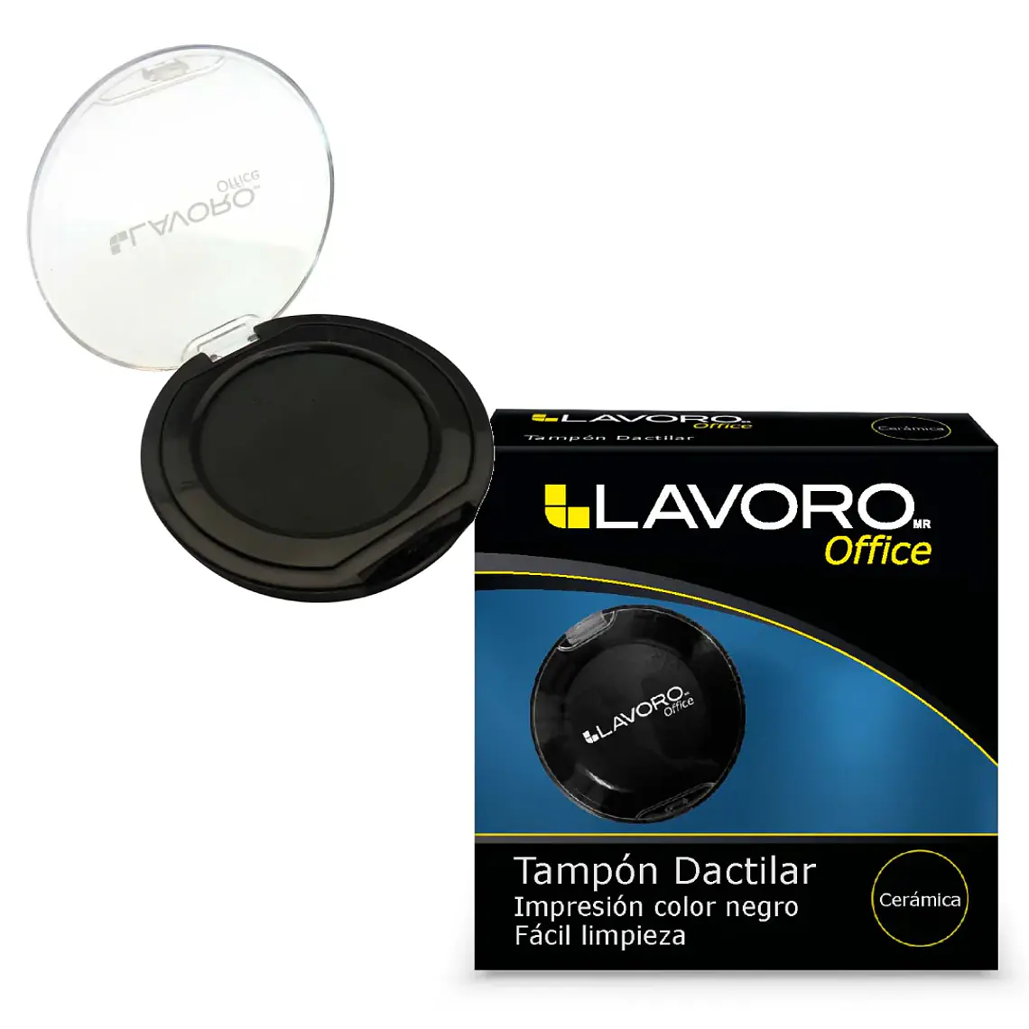Tampon Huella Digital Ceramica Negro Lavoro 1