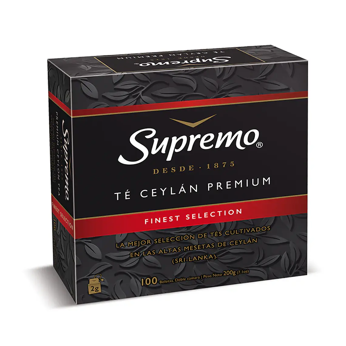 Te Negro Supremo Ceylan Premiun 100 Bolsitas 1