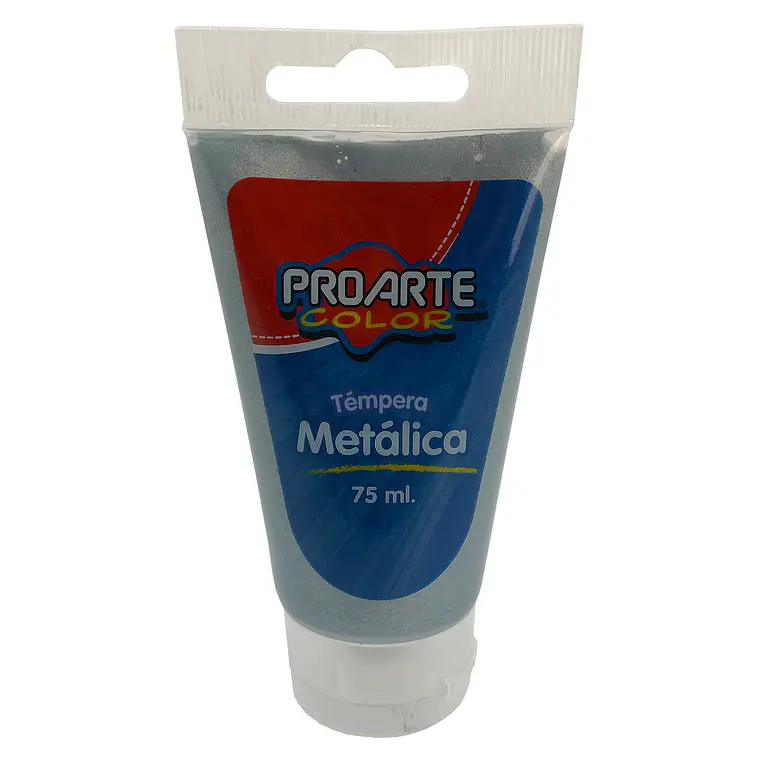 Tempera Proarte Metalica 75 Ml Plata 1