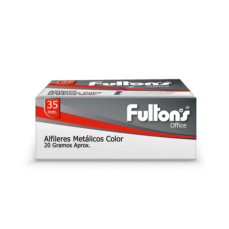 Alfiler Metalico 35Mm 20Gr Color Fultons 1