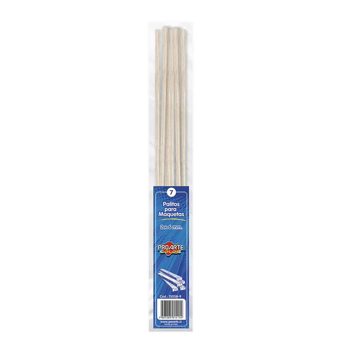 Palos P/Maquetas 2X 6 Mm 7 Und Proarte 1