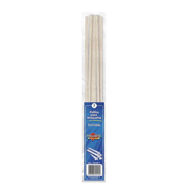 Palos P/Maquetas 2X 6 Mm 7 Und Proarte 1