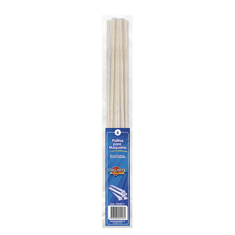 Palos P/Maquetas 2X 8 Mm 6 Und Proarte 1