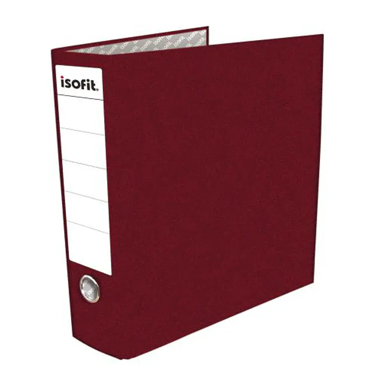 Archivador Carta Lomo Ancho Isofit -Flat- Burdeo 1