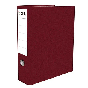 Archivador Oficio Lomo Angosto Isofit -F30-Burdeo