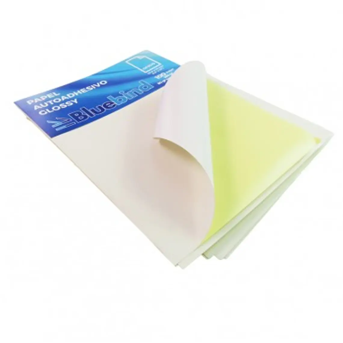 Papel Autoadhesivo Glossy Imprimible Oficioÿ100 Und Diazol 1