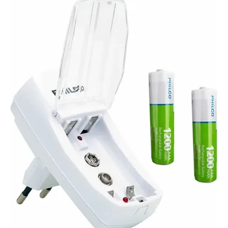 Cargador De Pilas Aa/Aaa/9V 2 Pilas In 2 1