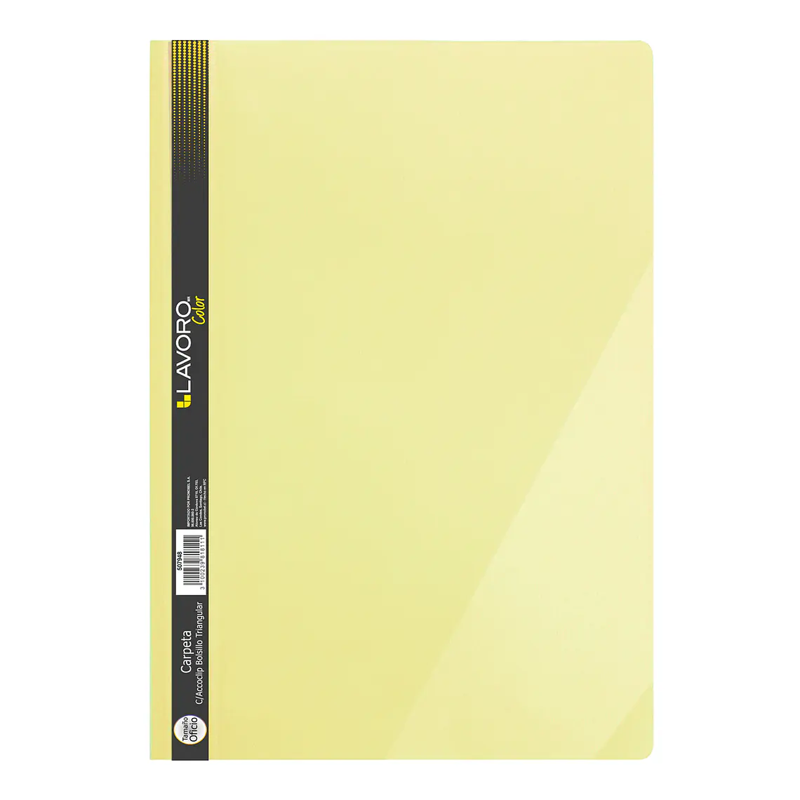 Carpeta C/Accoclip Bols. Triang Of. Amarillo Pastel Lavoro 1