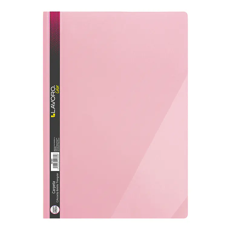 Carpeta C/Accoclip Bols. Triangular Of. Rosa Pastel Lavoro 1