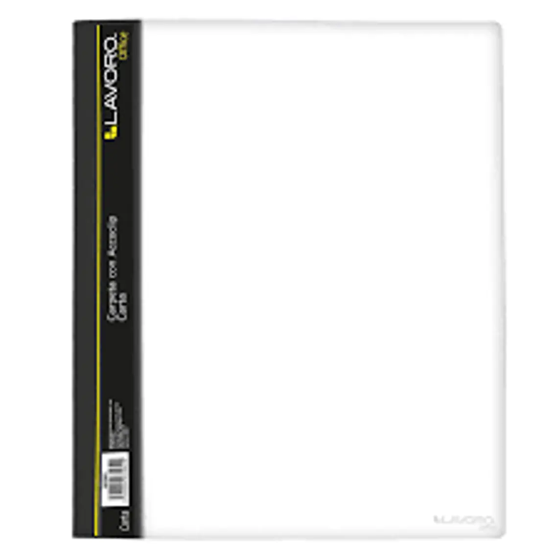 Carpeta C/Accoclip Cta.Vinil Transp. Neg Lavoro 1