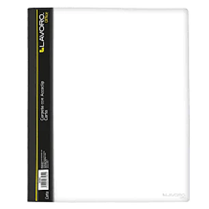 Carpeta C/Accoclip Cta.Vinil Transp. Neg Lavoro