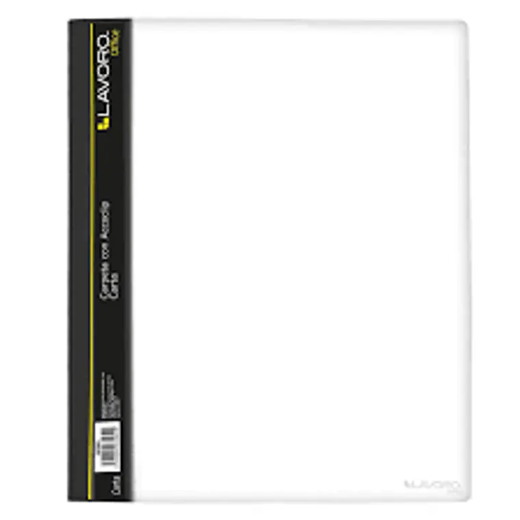 Carpeta C/Accoclip Cta.Vinil Transp. Neg Lavoro 1