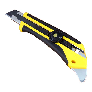Cuchillo Cartonero Hoja 18 Mm Antideslizante Retractil C/Seguro