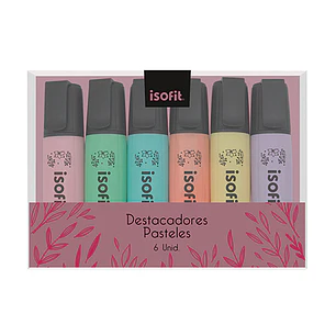 Destacador  Isofit-Dsg/W Petbox 6 Uni 6 Colores
