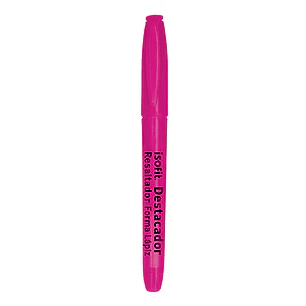 Destacador Forma Lapiz Isofit Rosado