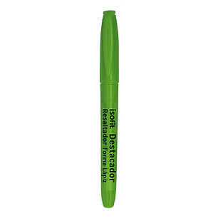 Destacador Forma Lapiz Isofit Verde